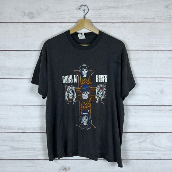 RARE Vintage 1980s Guns N’ Roses Appetite For Destruction Tour T-Shirt XL - Picture 1 of 12